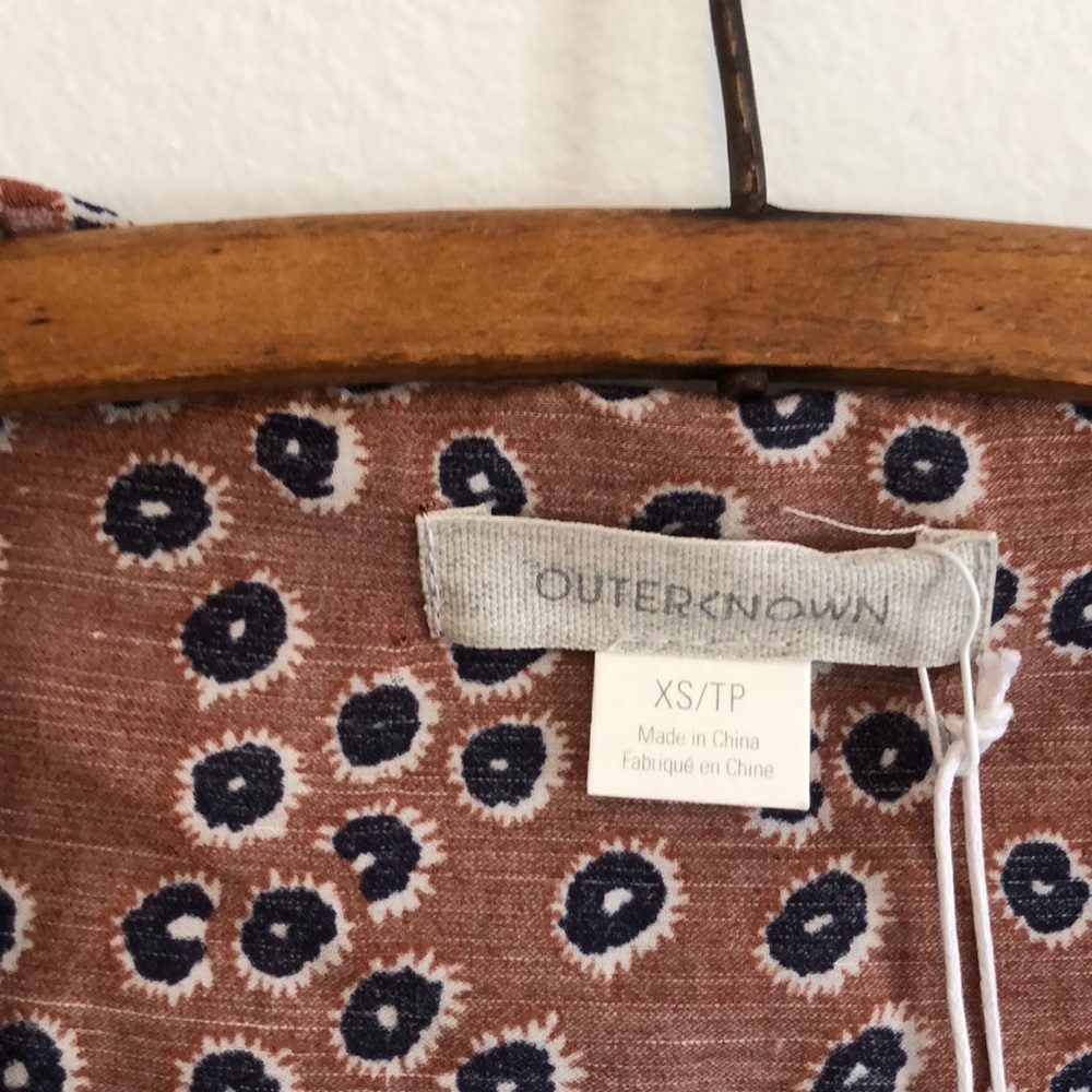 Outerknown Brown Patterned Blouse - image 2